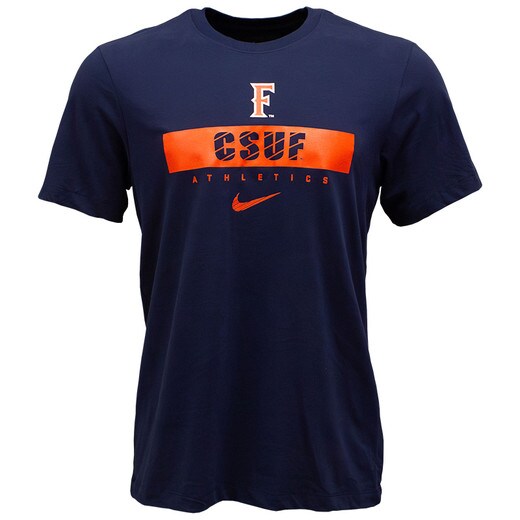 Nike CSUF Striped Tee - Navy
